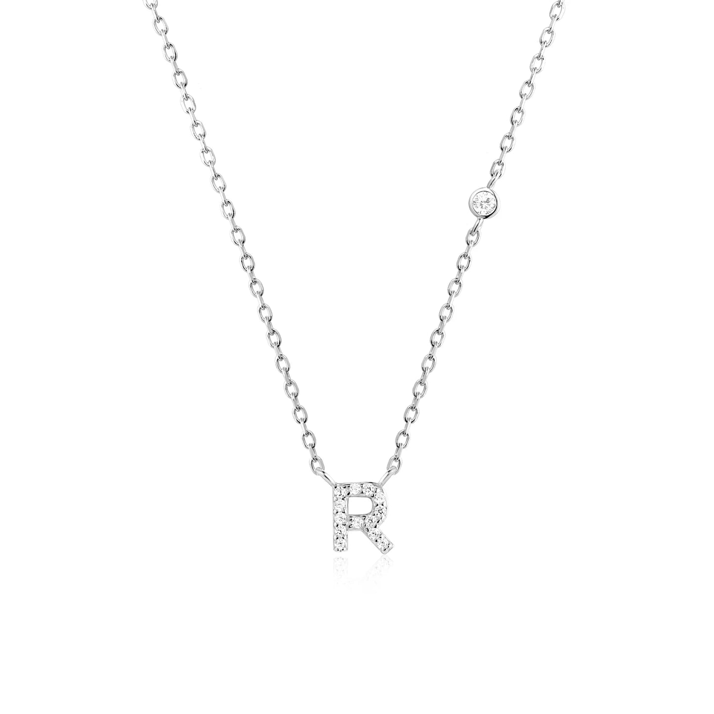 Small Letters Zircon Necklace