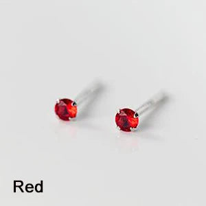 Tiny Round Single Zircon Ear Piercing