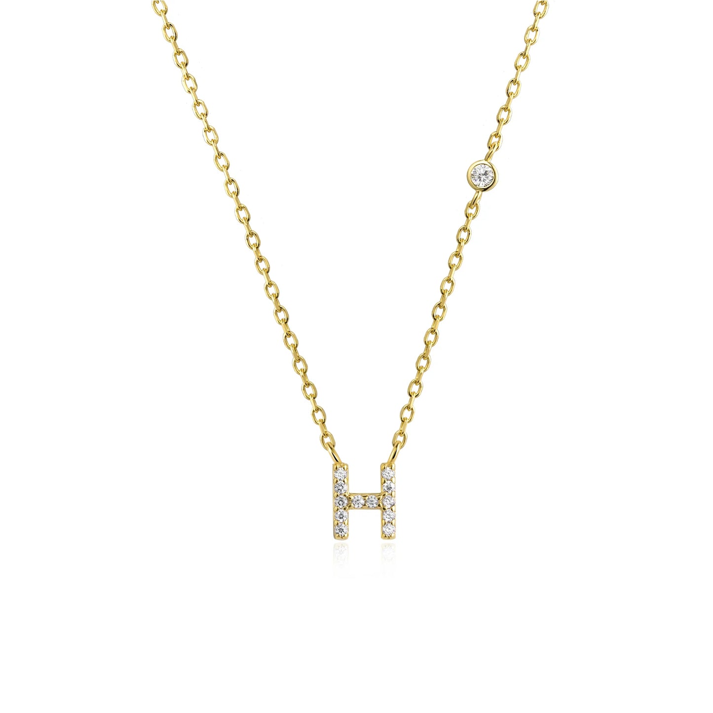 Small Letters Zircon Necklace