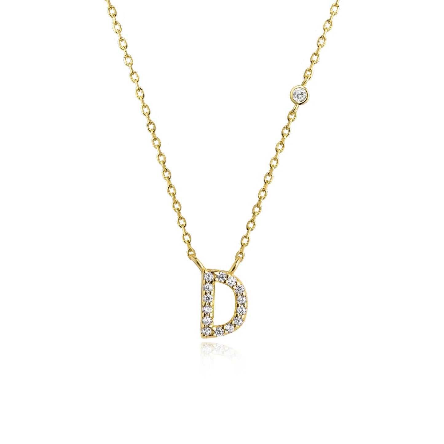 Small Letters Zircon Necklace