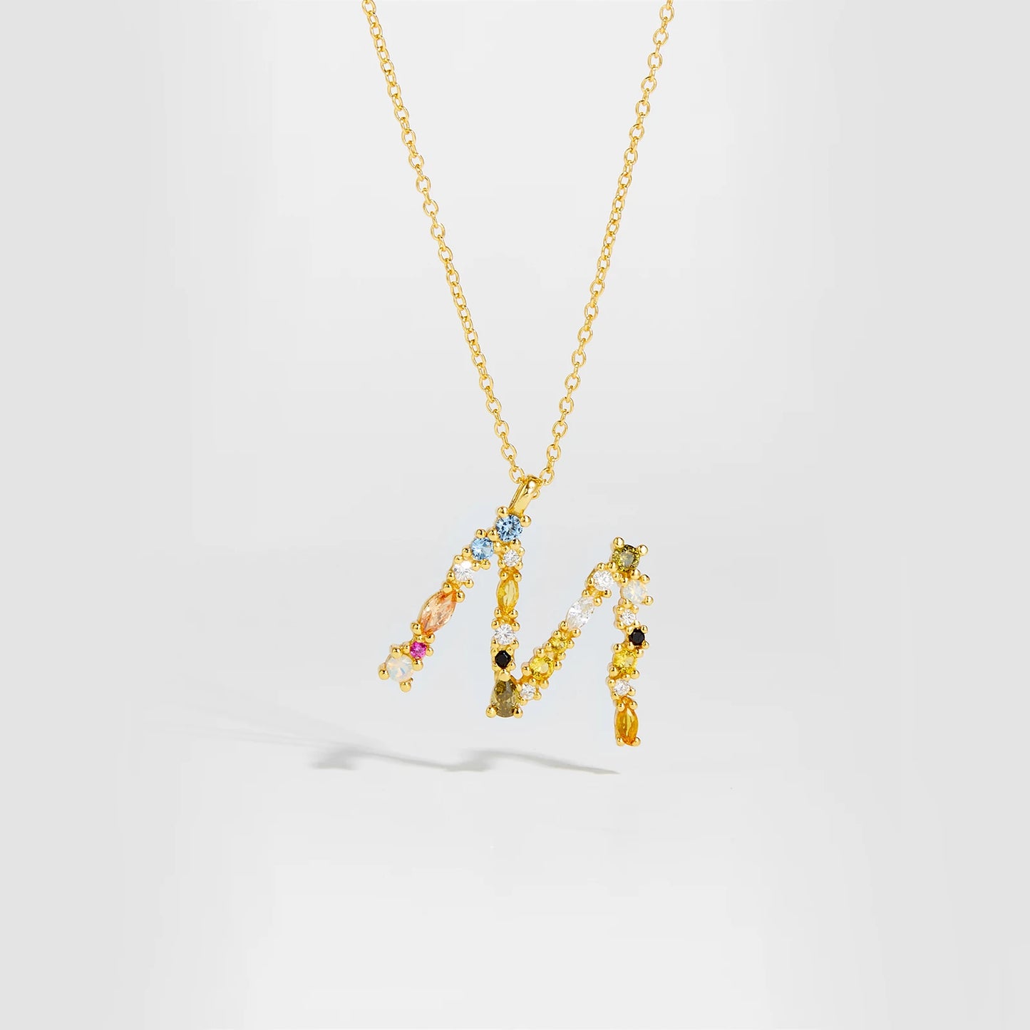 Zircon Letters Necklace