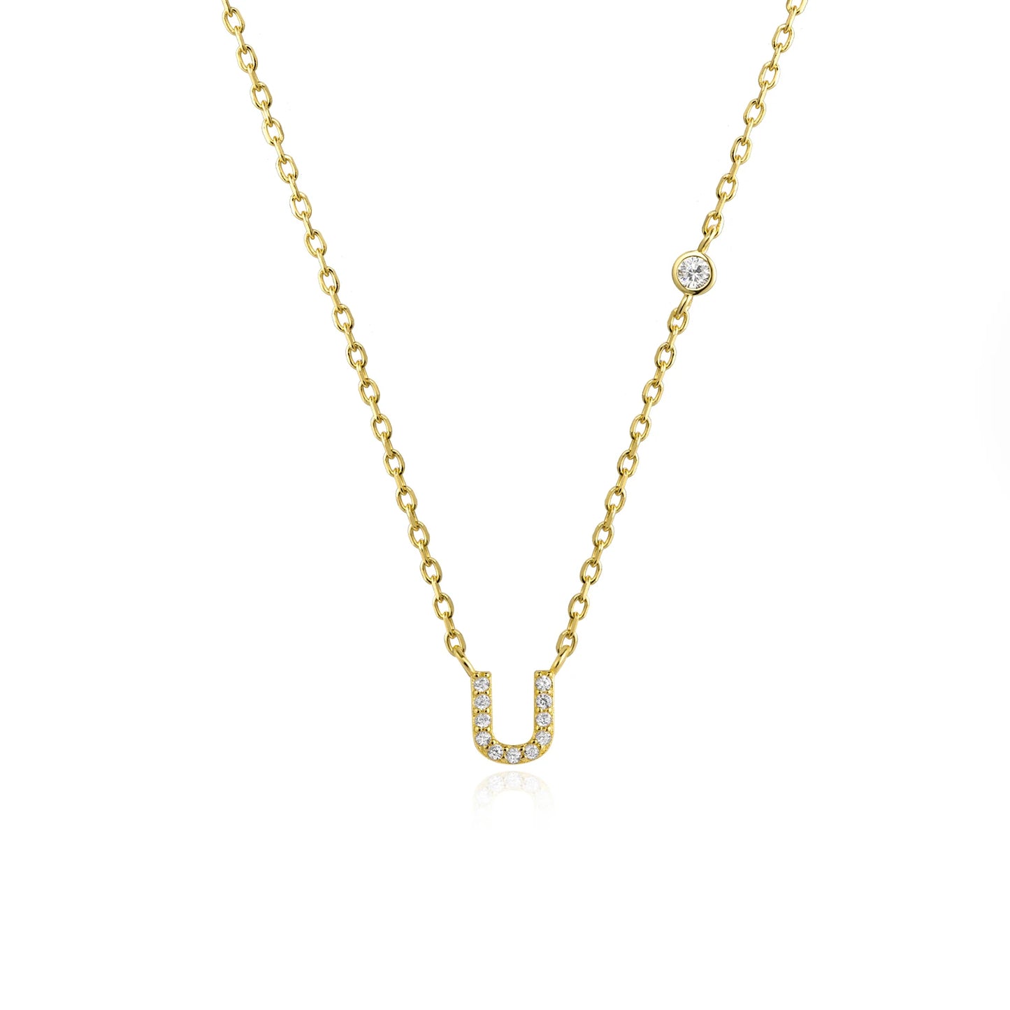 Small Letters Zircon Necklace