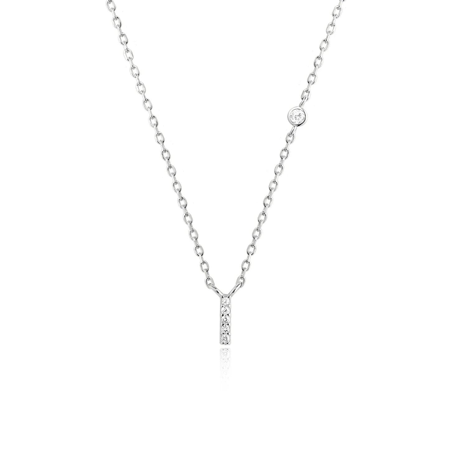 Small Letters Zircon Necklace