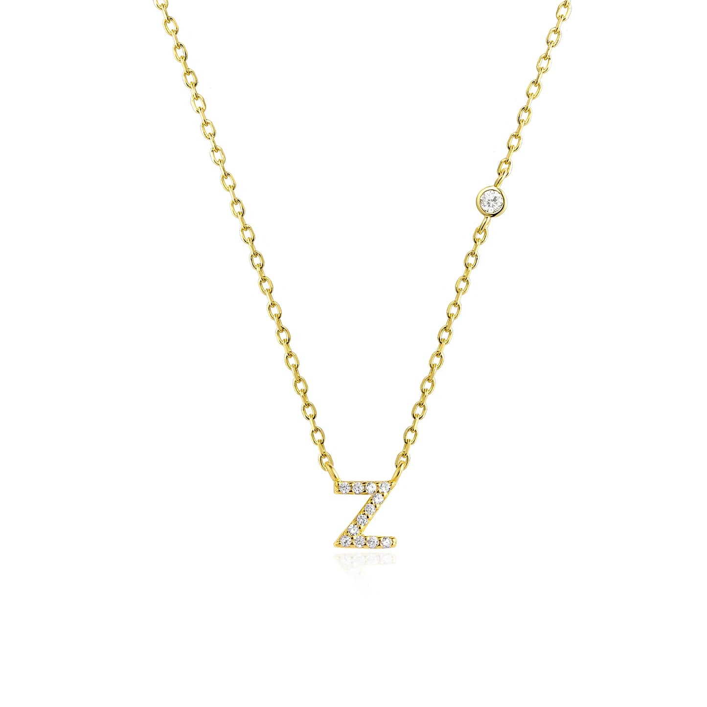 Small Letters Zircon Necklace