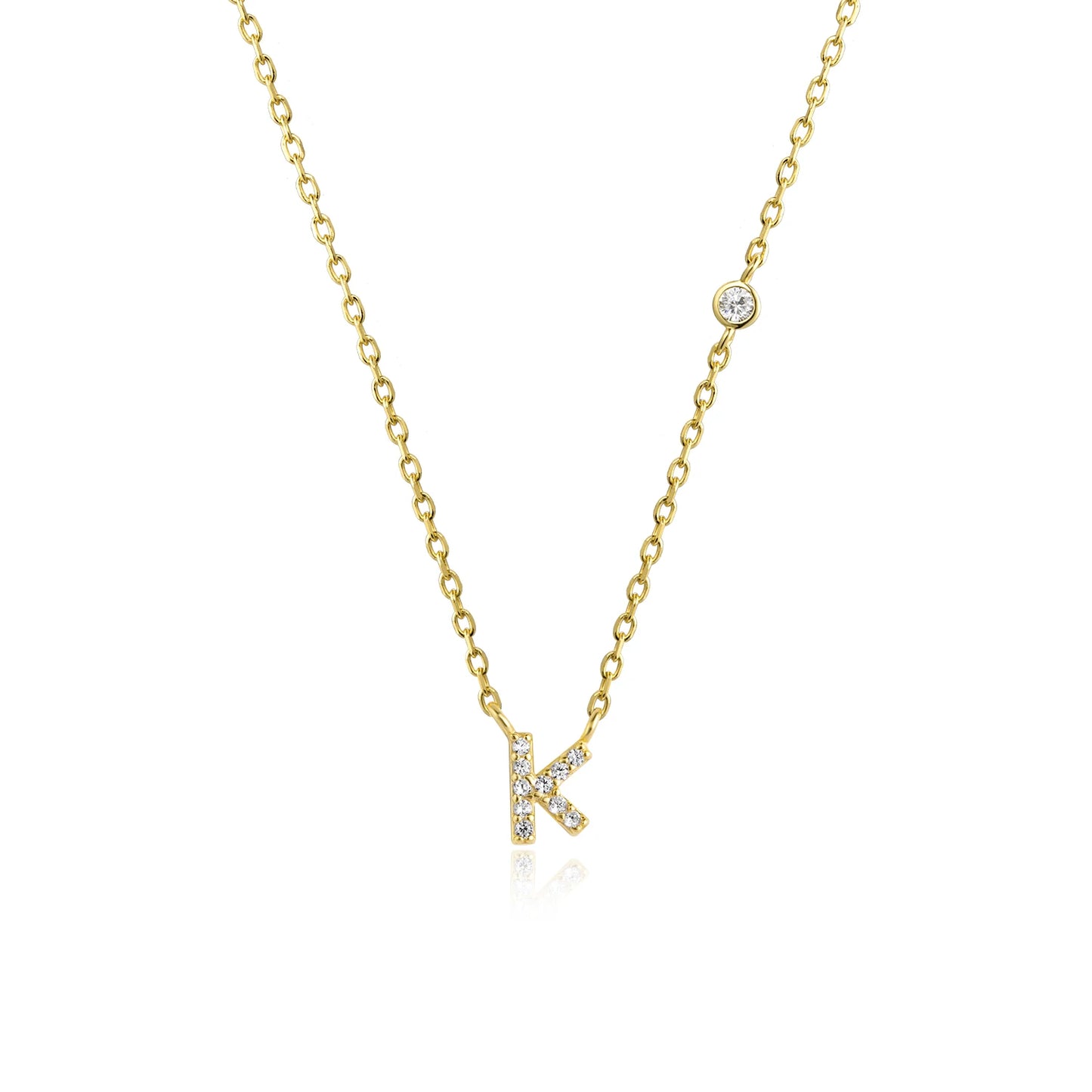 Small Letters Zircon Necklace