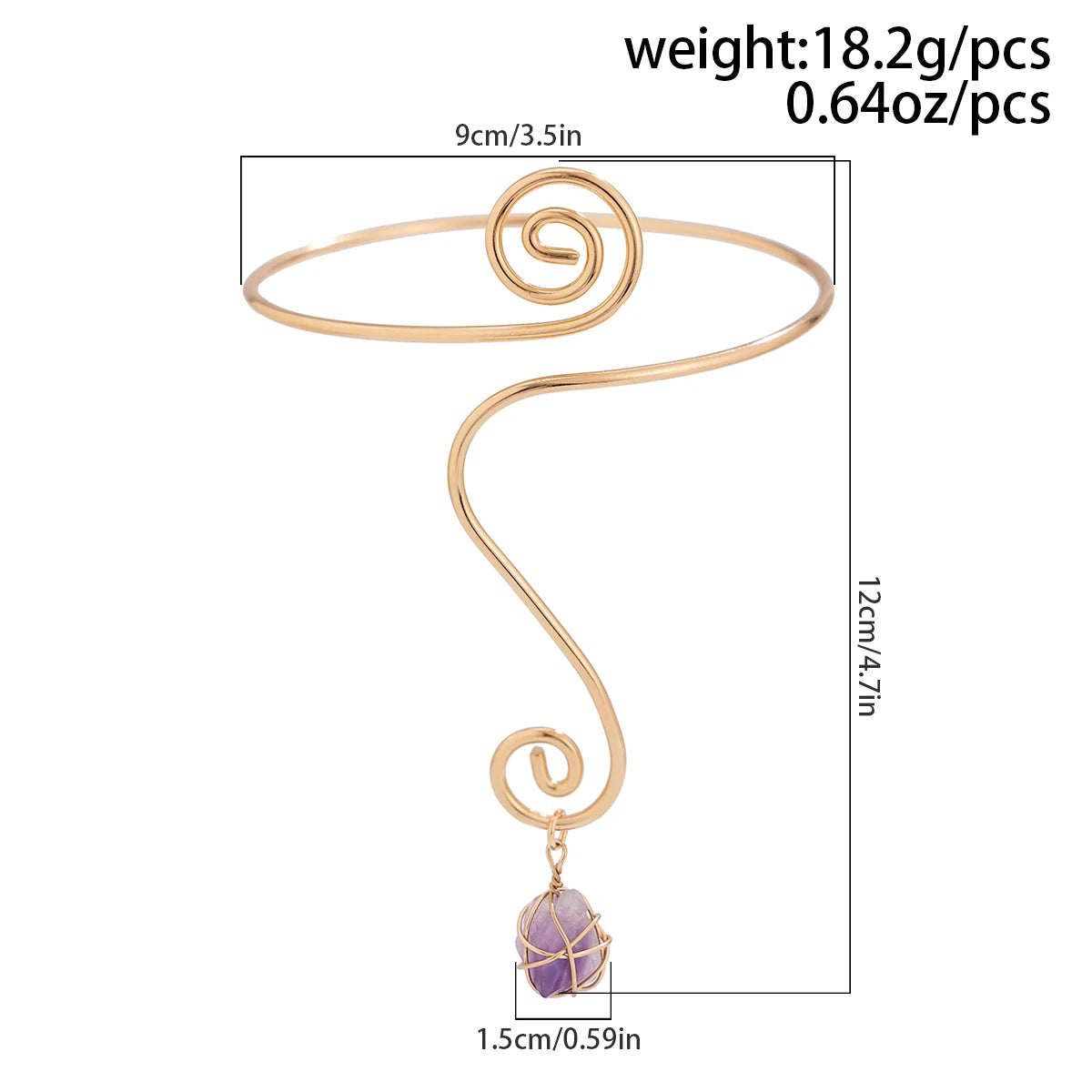 Stone Pendant Cuff Bangles