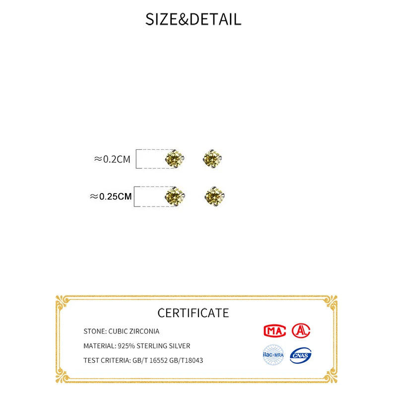 Tiny Round Single Zircon Ear Piercing