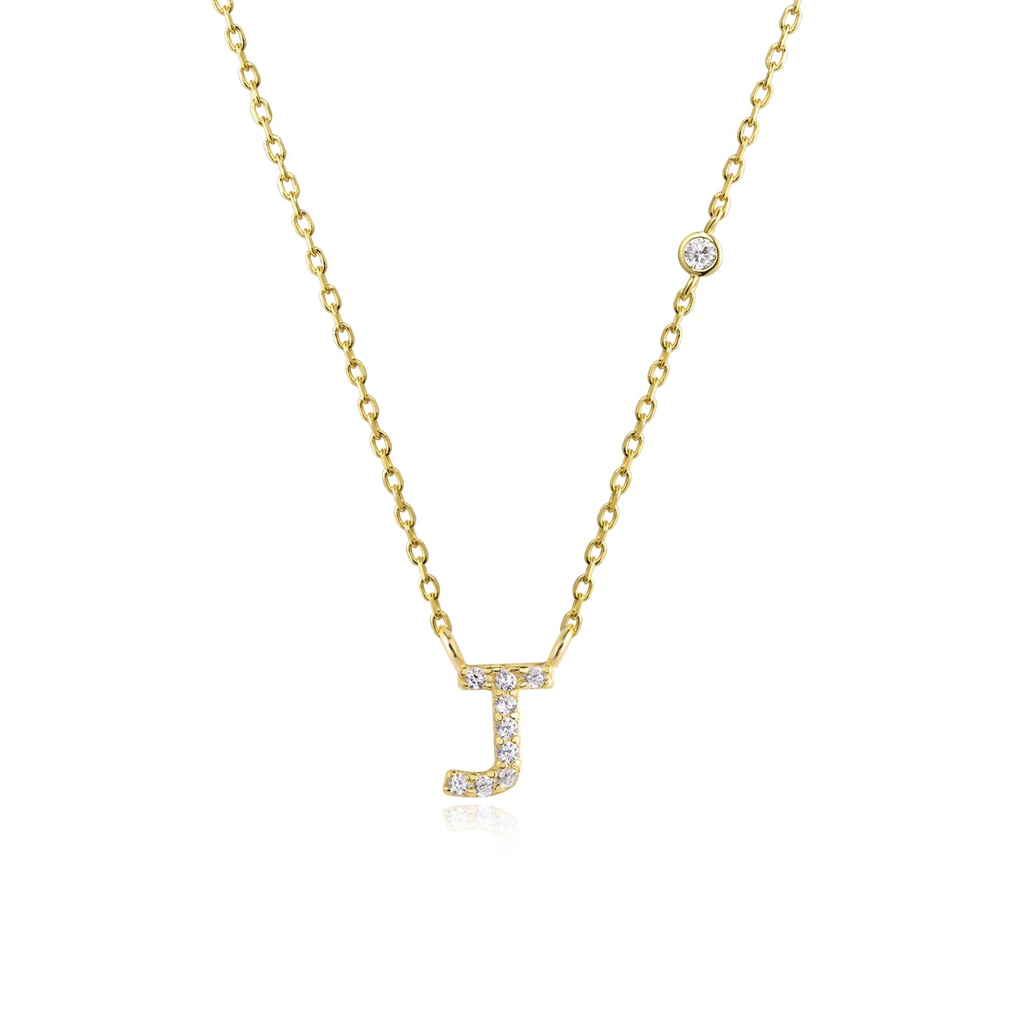 Small Letters Zircon Necklace
