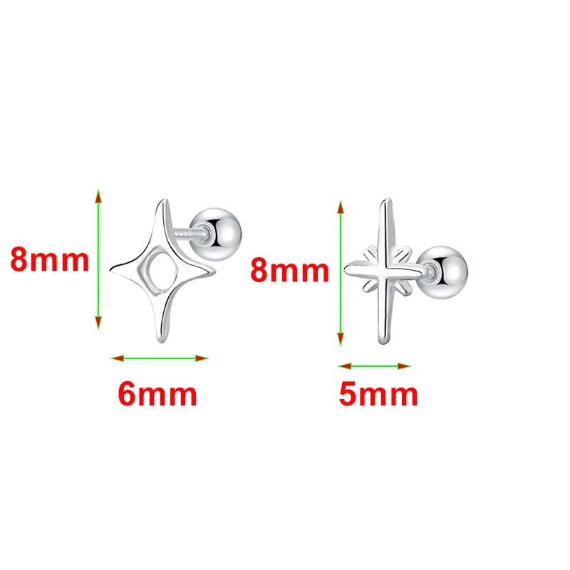 Star Screw Mini Stud Earrings