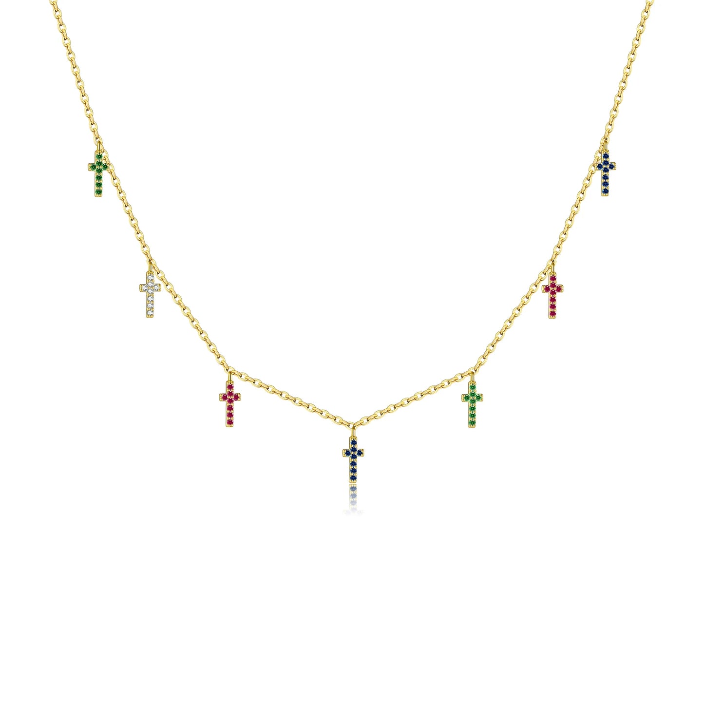 Colorful Cross Necklace