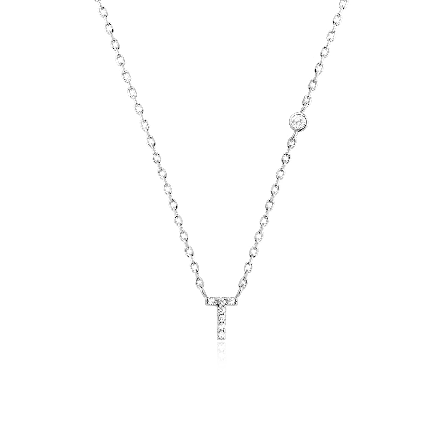 Small Letters Zircon Necklace