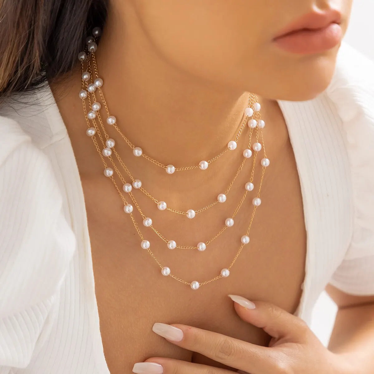 Imitation-Pearl Necklace