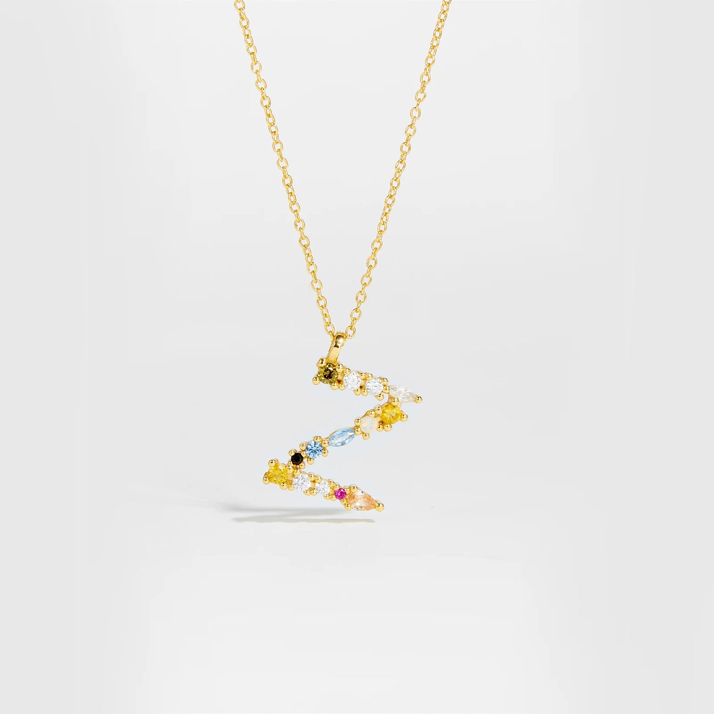 Zircon Letters Necklace