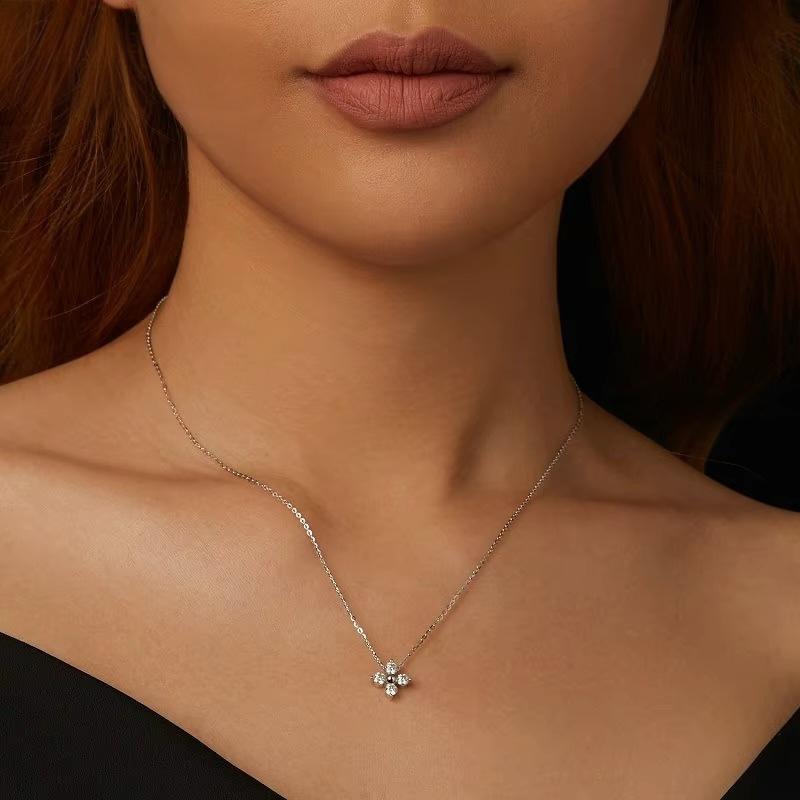Flower Cross Necklace