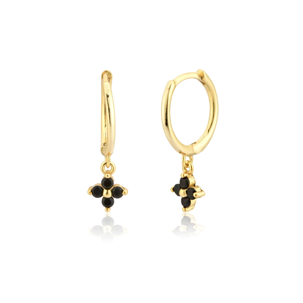 Dangle Hoops Clips Earrings