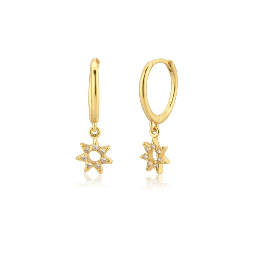 Dangle Hoops Clips Earrings