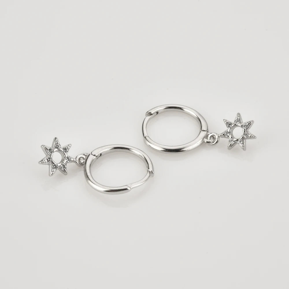 Dangle Hoops Clips Earrings