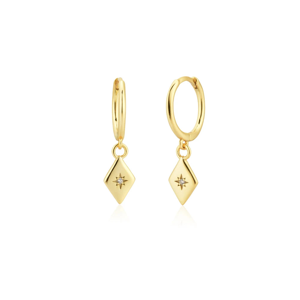 Dangle Hoops Clips Earrings