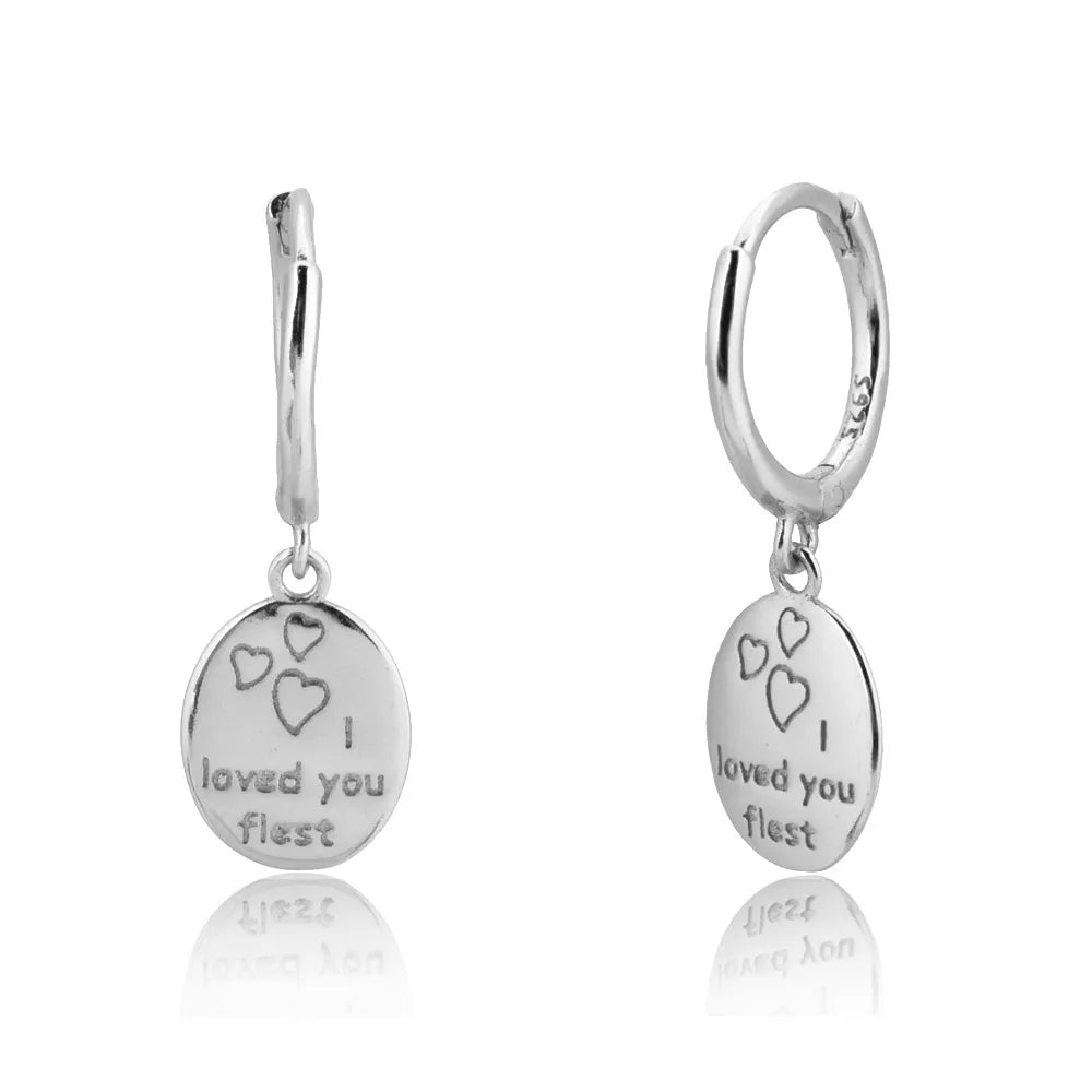 Dangle Hoops Clips Earrings