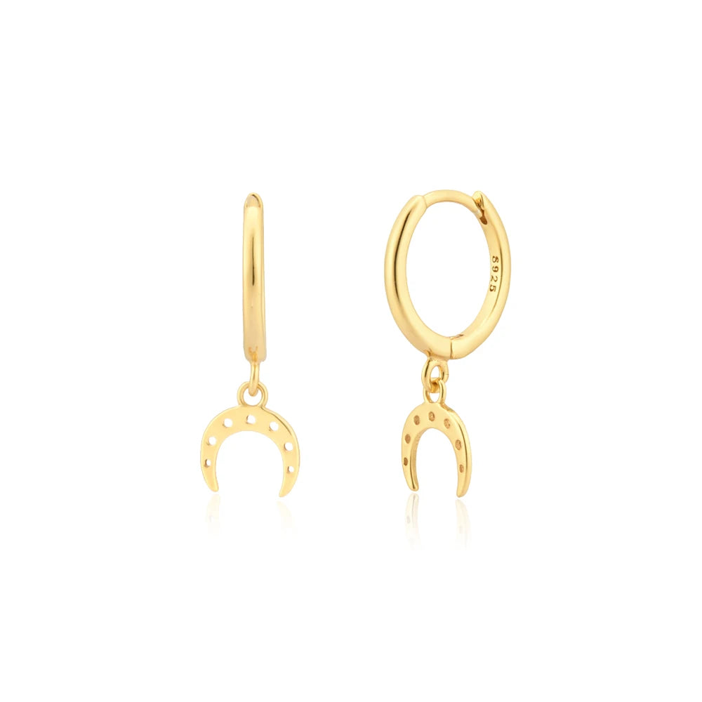Dangle Hoops Clips Earrings