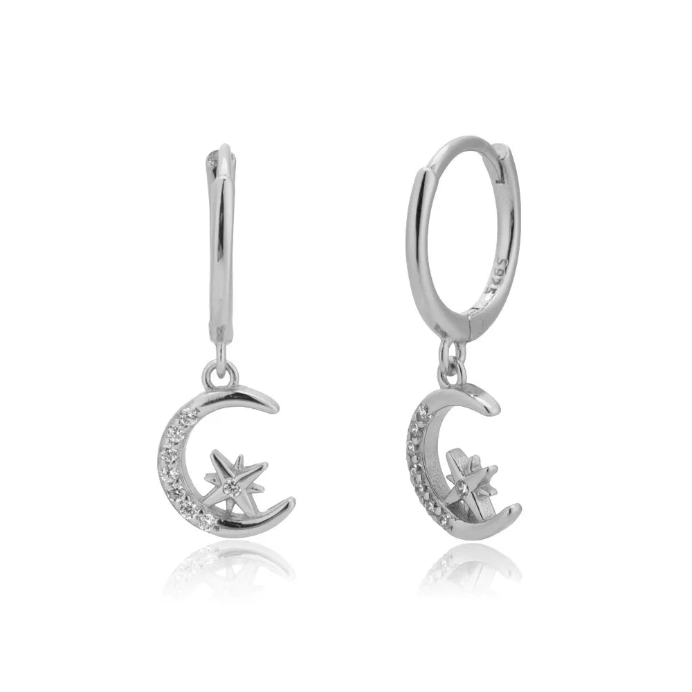 Dangle Hoops Clips Earrings