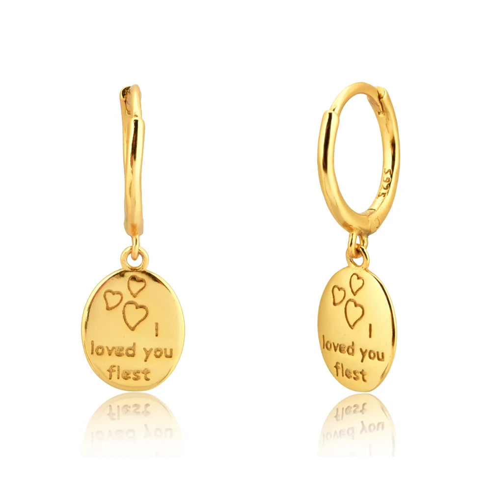 Dangle Hoops Clips Earrings