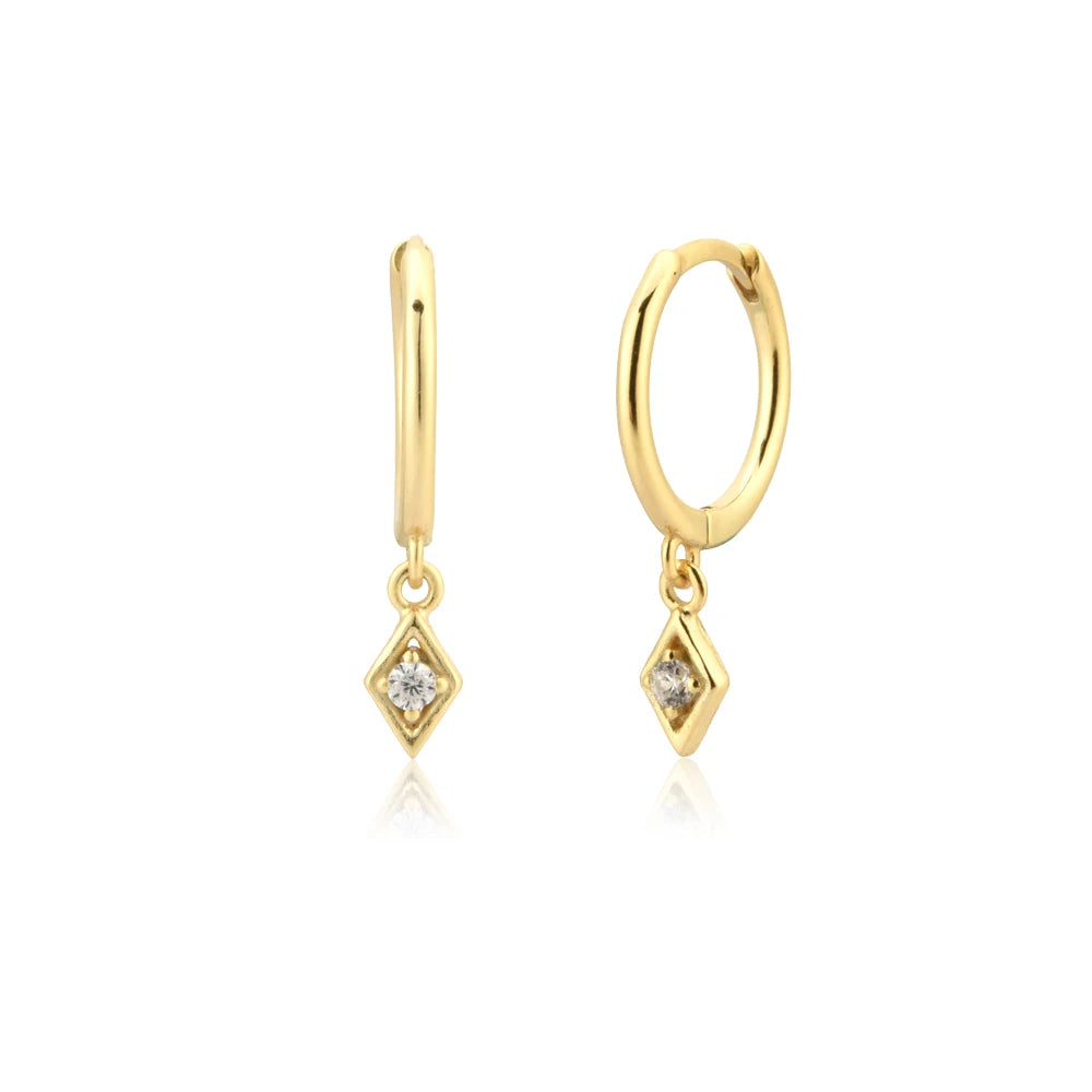 Dangle Hoops Clips Earrings