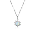 White Opal Sun Necklace