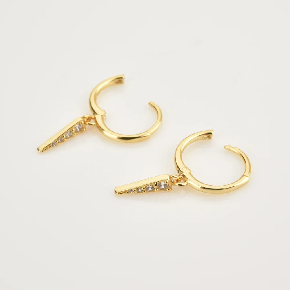 Dangle Hoops Clips Earrings