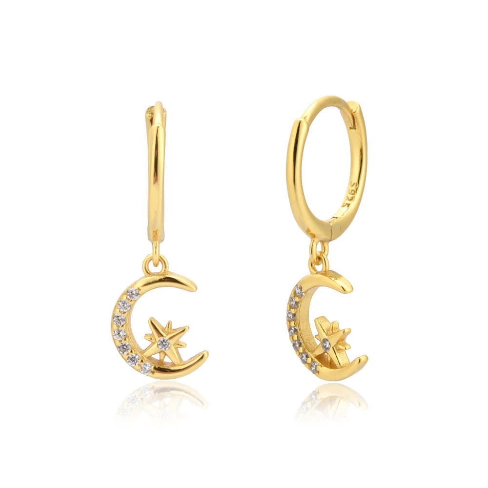 Dangle Hoops Clips Earrings