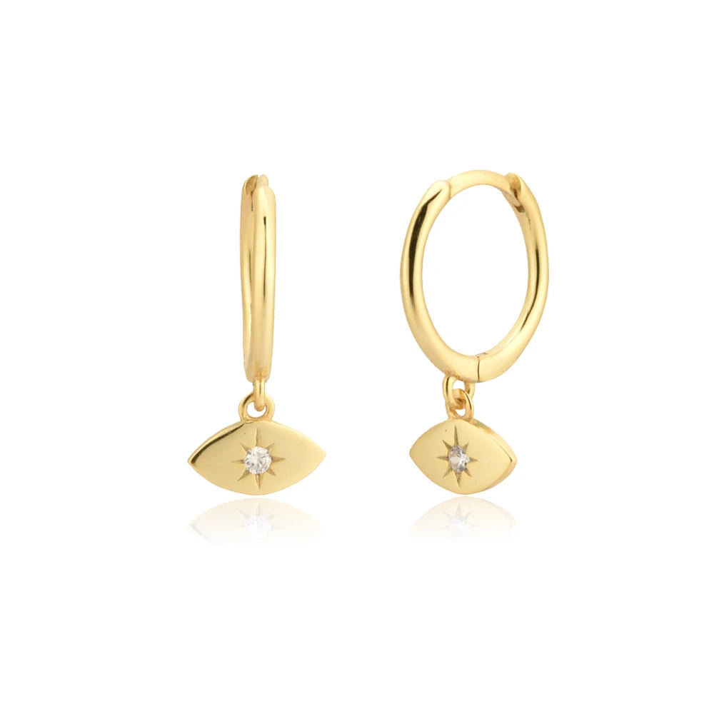 Dangle Hoops Clips Earrings
