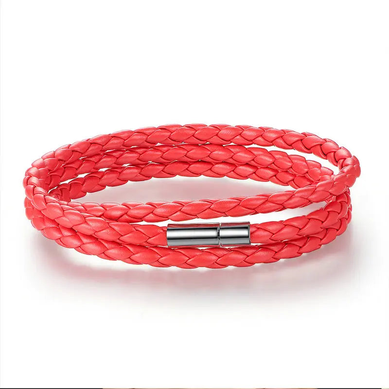 Magnet Buckle Leather Bracelets