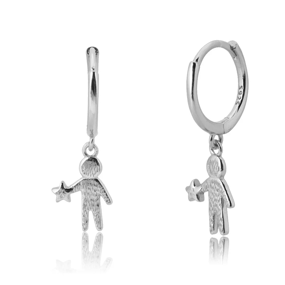 Dangle Hoops Clips Earrings