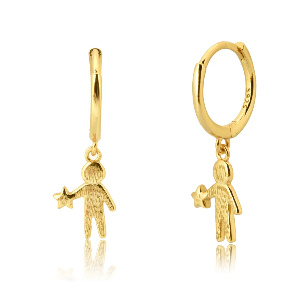 Dangle Hoops Clips Earrings