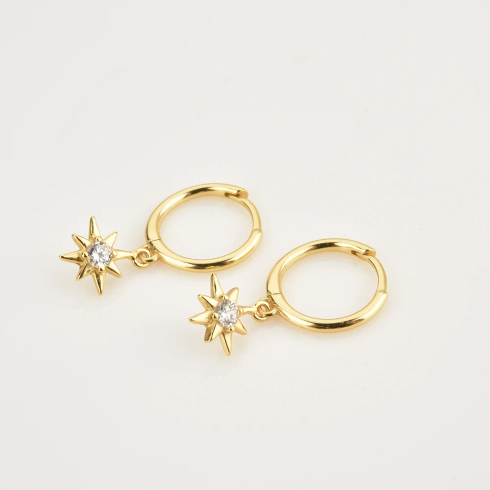 Dangle Hoops Clips Earrings