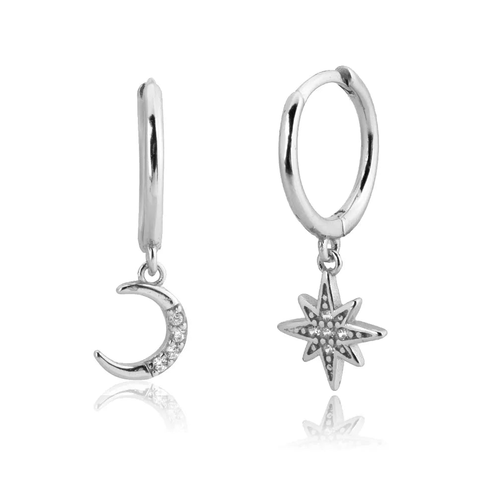Dangle Hoops Clips Earrings