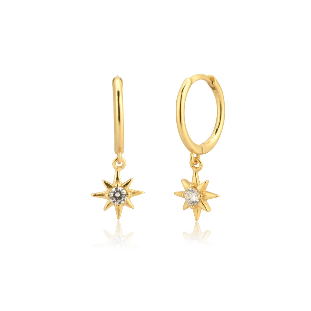 Dangle Hoops Clips Earrings