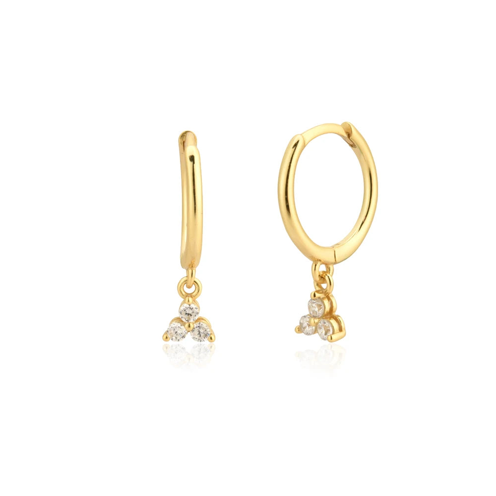 Dangle Hoops Clips Earrings