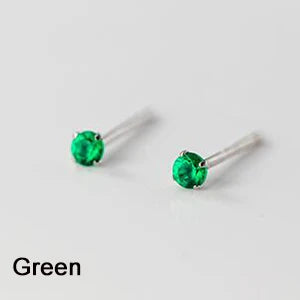 Tiny Round Single Zircon Ear Piercing