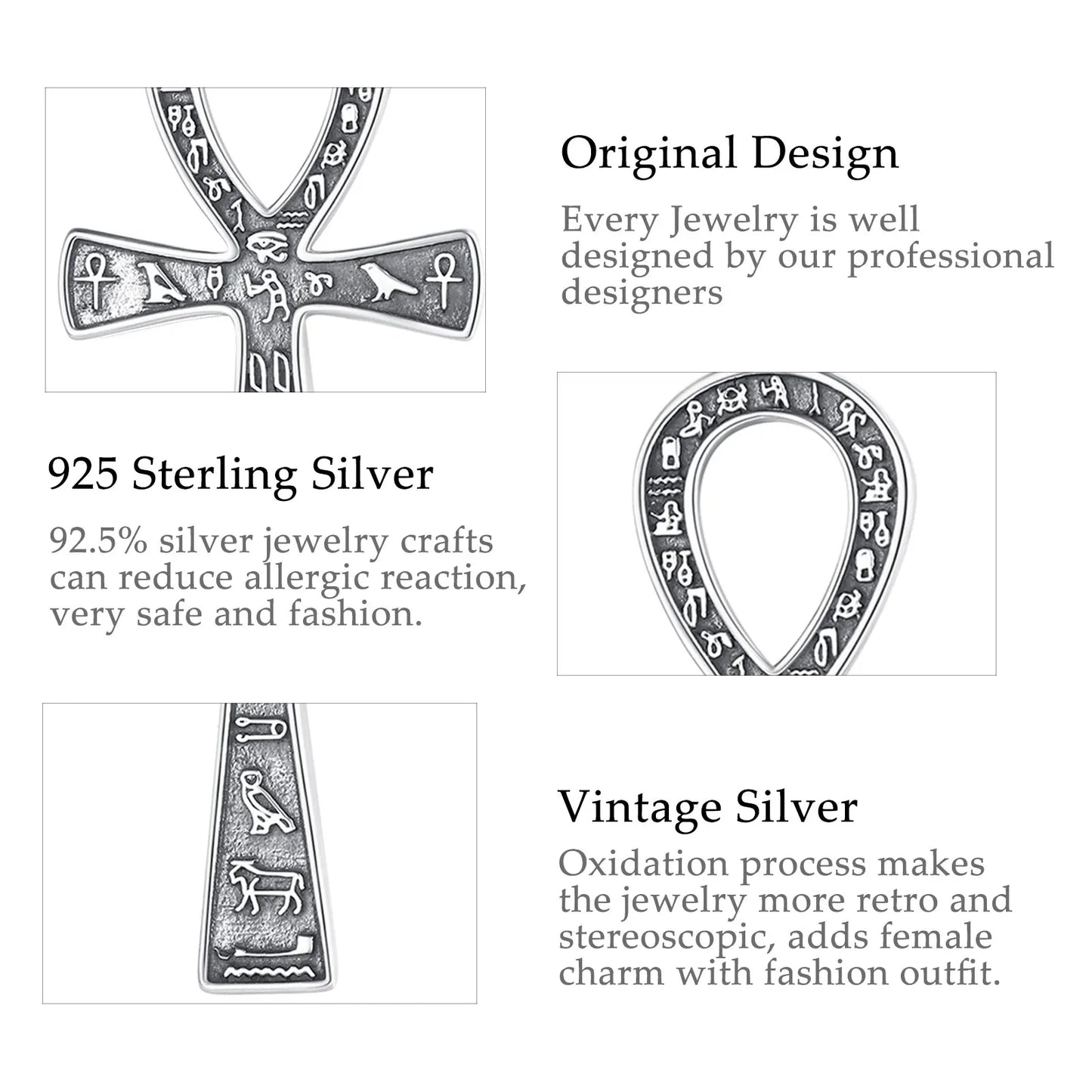 Ankh Hieroglyphs Necklace