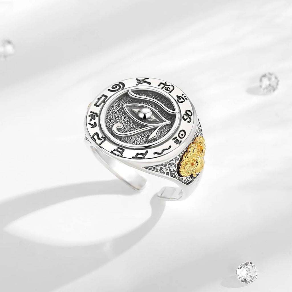 Runes Ankh Ring