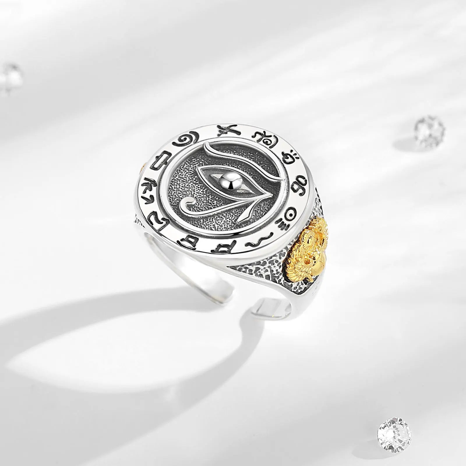 Runes Ankh Ring