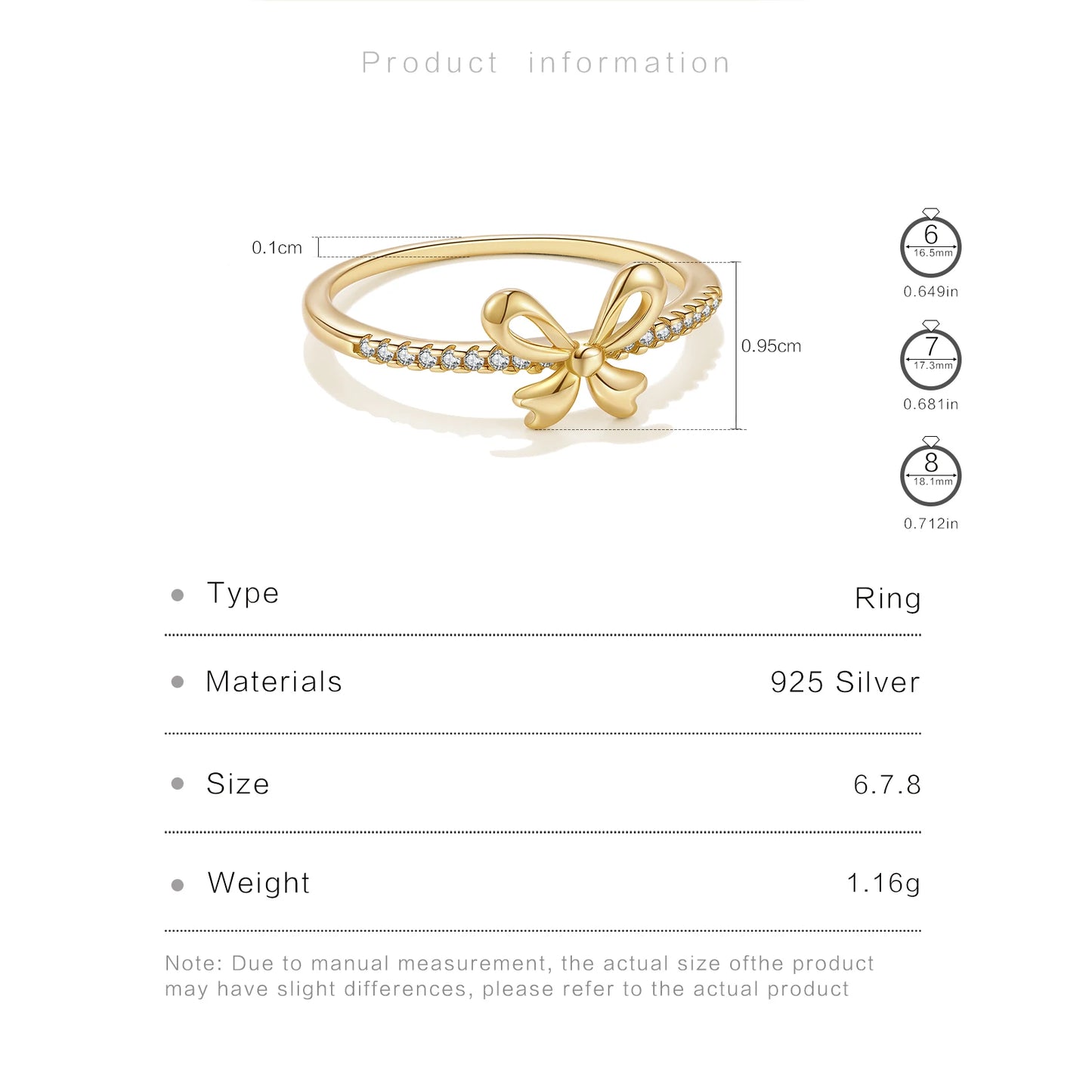 Bow Ring with Zircon