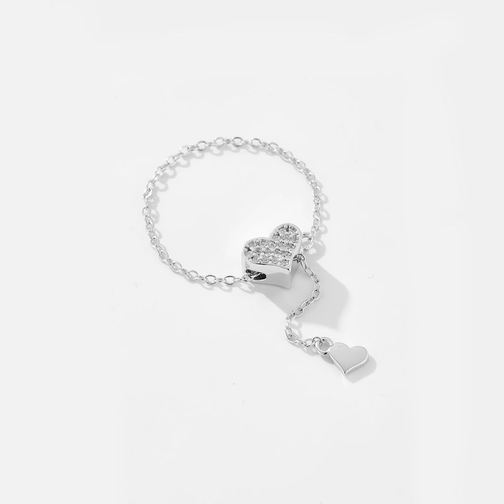 Heart Chain Rings