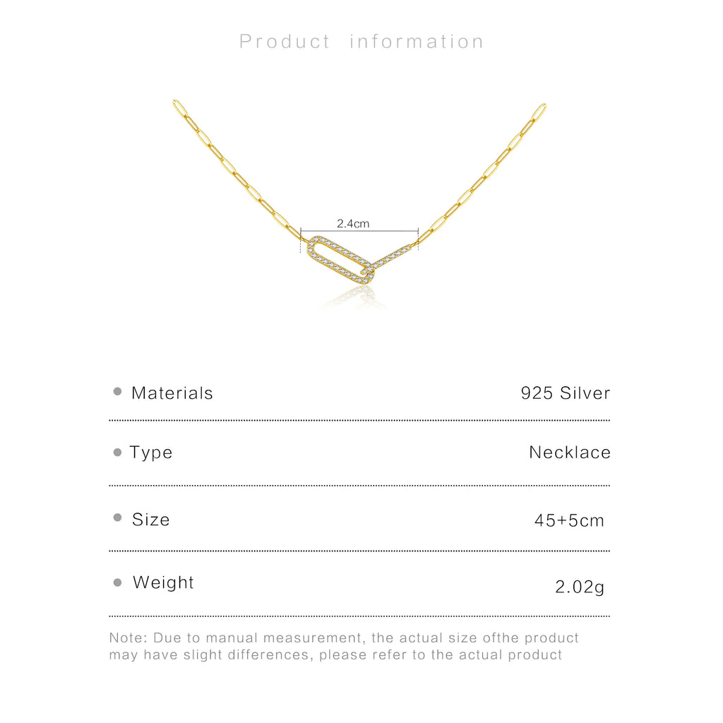 Interlock Zircon Necklace