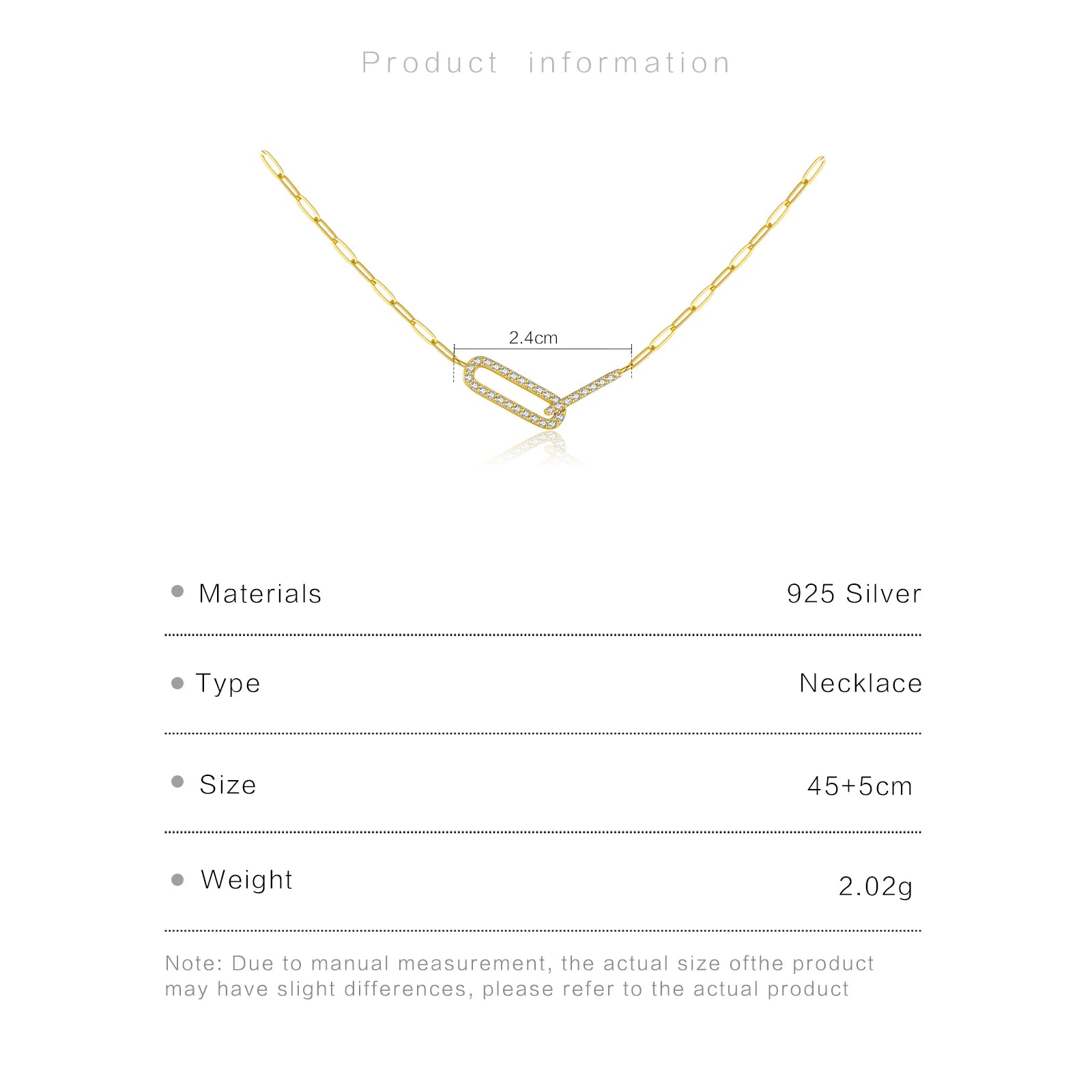 Interlock Zircon Necklace