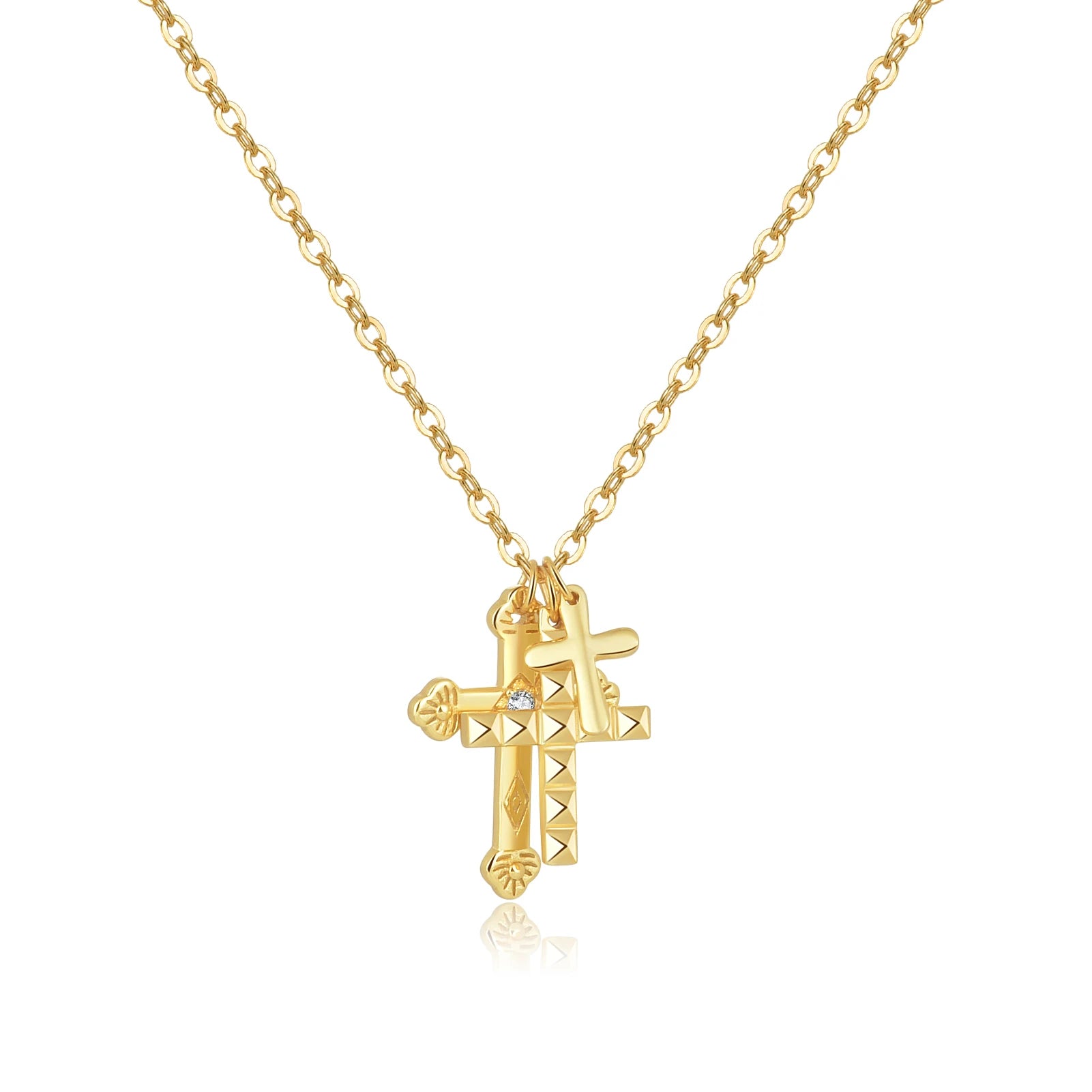 Three Cross  Necklace