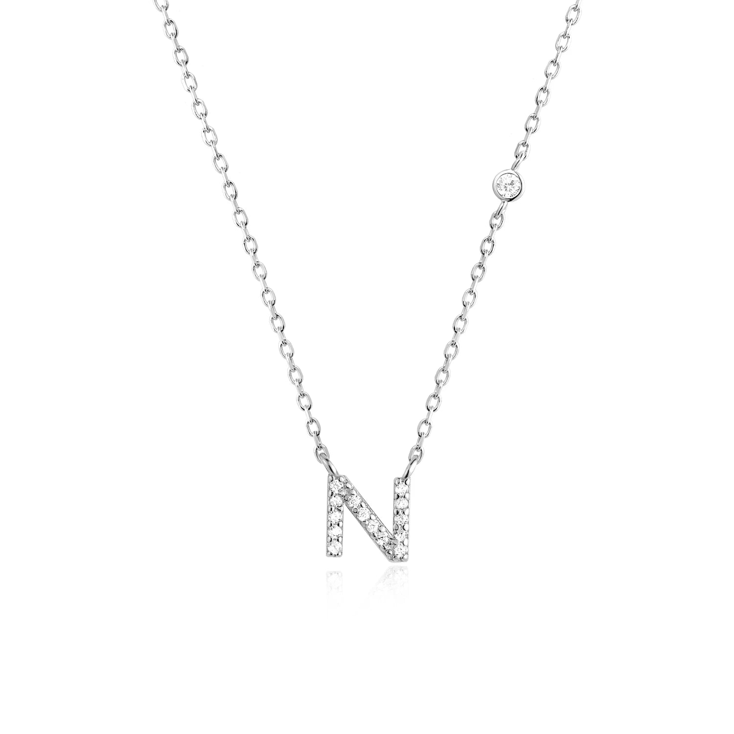 Small Letters Zircon Necklace