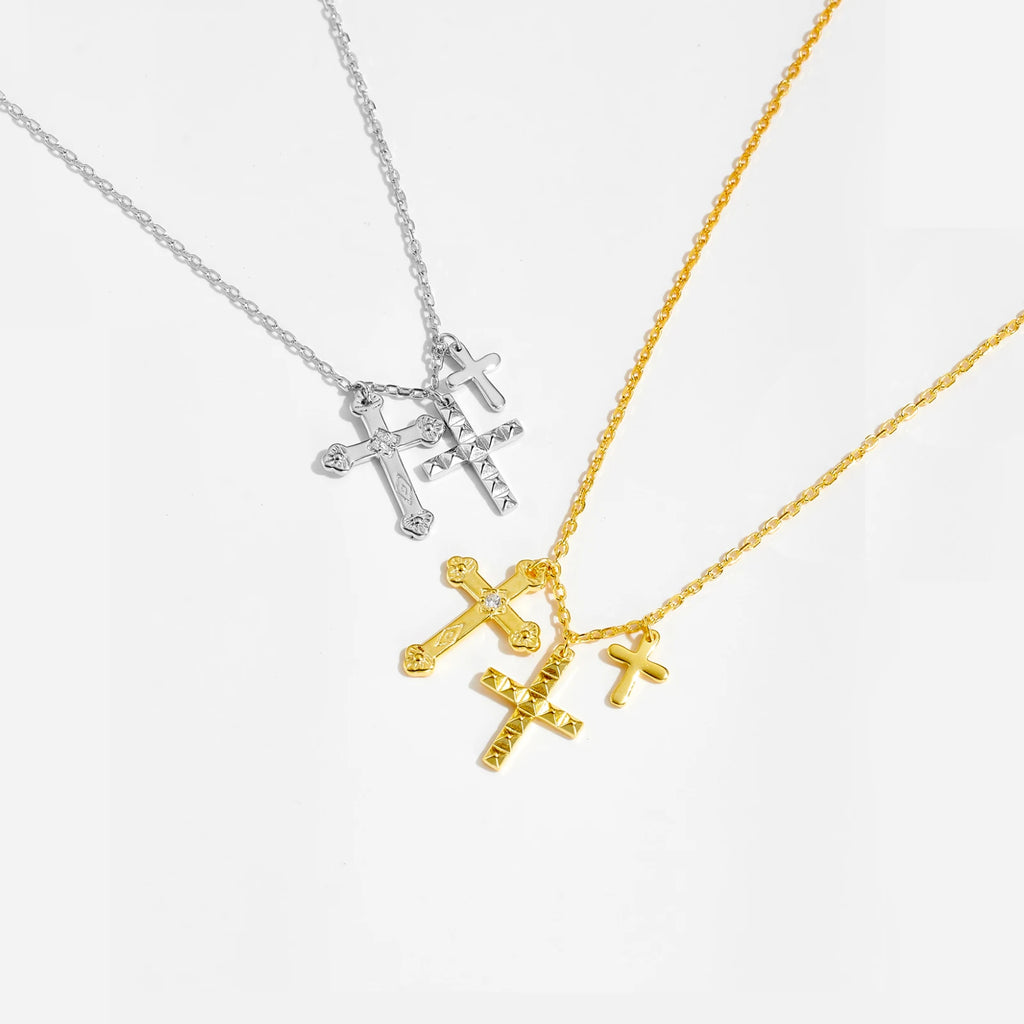 Three Cross  Necklace