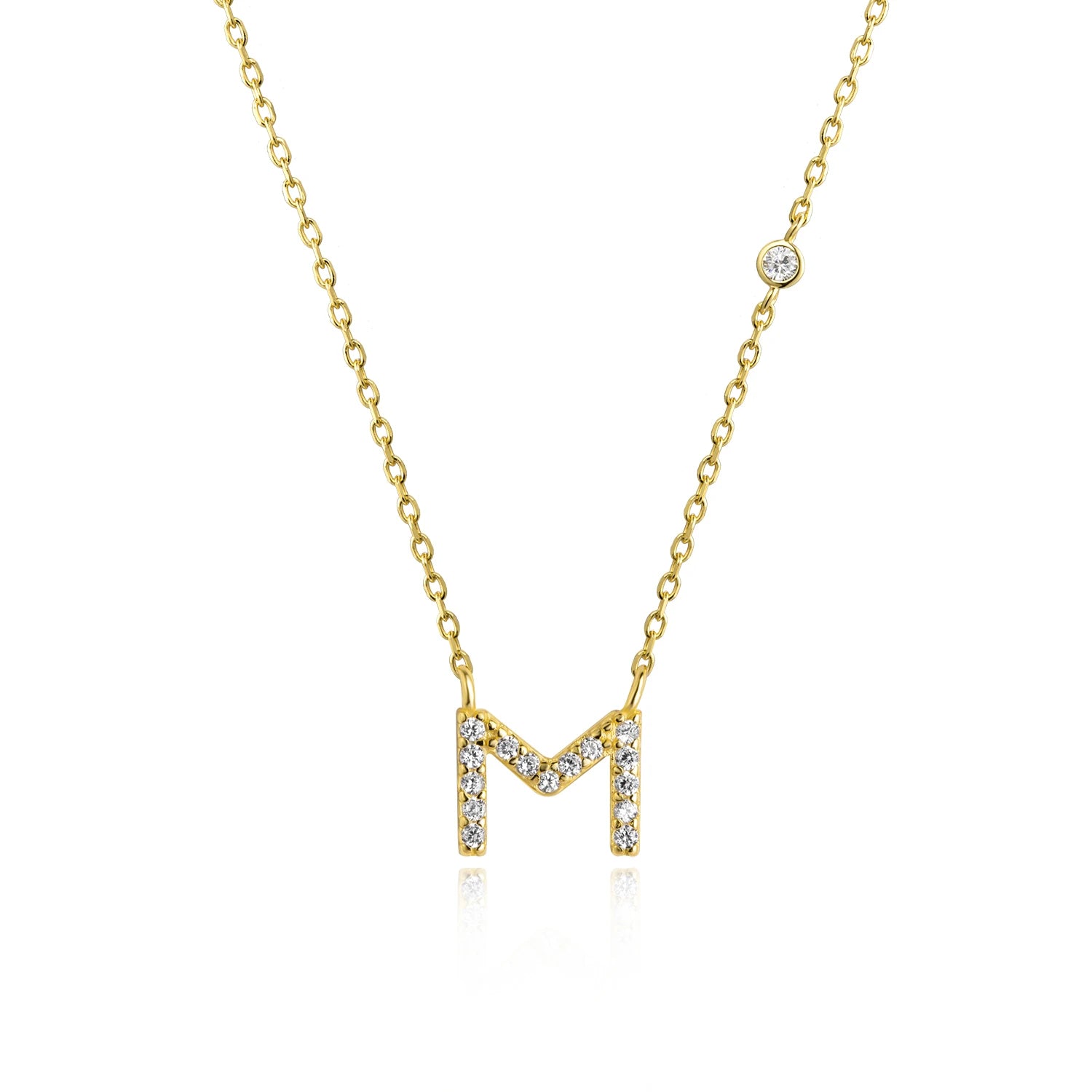 Small Letters Zircon Necklace